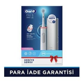 Oral-B Pro3-3500 Beyaz Seyahat Kabı Hediyeli Şarj Edilebilir Diş Fırçası