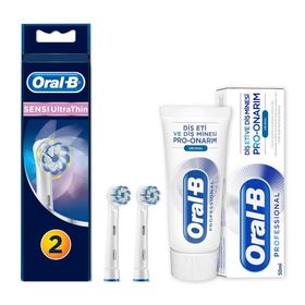 Oral-B Sensitive Ultra Thin 2x2 Adet Yedek Başlığı Diş Fırçası