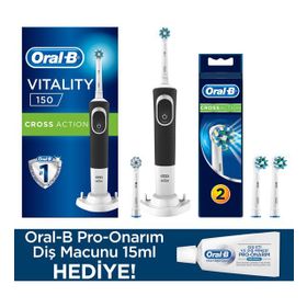 Oral-B Vitality D150 Cross Action Diş Fırçası + Cross Action 2 Yedek Başlık