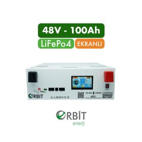 Orbit Lifepo4 Ekranlı 48 V 100 Ah Akü