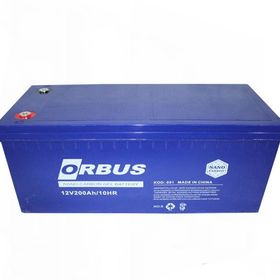 Orbus 12V 200 Amper Deep Cycle Jel Batarya Güneş Paneli Aküsü