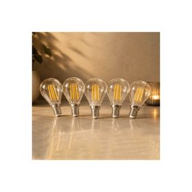 Orbus 2700K Sarı Işık PC45 Filament Bulb Mini Top Şeffaf E14 Ampul