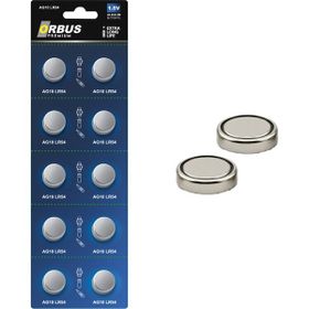 Orbus AG10 LR54 Alkalin Düğme Pil 1.5V – 10’lu Paket Uzun Ömürlü ve Yüksek Performanslı Buton Pil