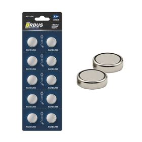Orbus AG13 LR44 Alkalin Düğme Pil 1.5V – 10’lu Paket Uzun Ömürlü ve Güçlü Performanslı Buton Pil