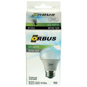 Orbus Beyaz Işık E27 Duy 9 Watt Led Ampul