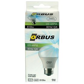 Orbus Beyaz Işık E27 Duy 9 Watt Led Ampul