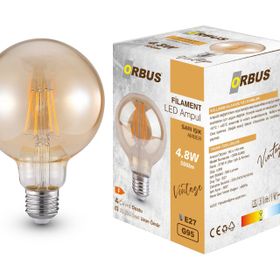 Orbus Globe GA95 E27 540lM Amber Ampul