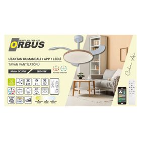 Orbus VL10 Ahşap Tavan Vantilatörü
