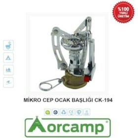 Orcamp CK-194 Orgaz Kılıflı Çakmaklı Mikro Kamp Cep Ocak Başlığı