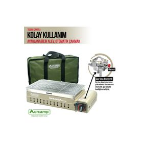 Orcamp CK-507 Altın Bej Dumansız Izgara Ocak
