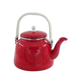 Orcamp OUT-1551 Kırmızı Retro Emaye Kamp Çaydanlığı