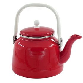Orcamp OUT-1551 Kırmızı Retro Emaye Kamp Çaydanlığı