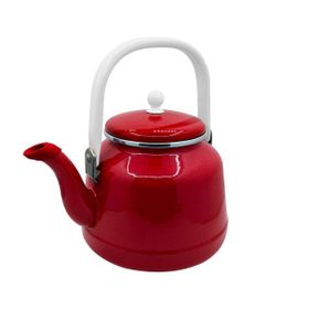 Orcamp OUT-1551 Kırmızı Retro Emaye Kamp Çaydanlığı