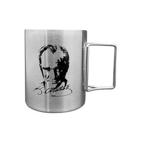 Orcamp Out-1800 Atatürk Katlanabilir Saplı Çelik Kupa Bardak