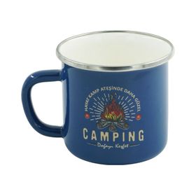 Orcamp OUT-1900 Retro Yeşil Camping Emaye Kupa Bardak