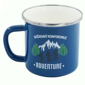 Orcamp Retro Emaye Adventure 2 330 cc Mavi Kupa Bardak