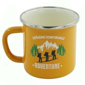 Orcamp Retro Emaye Adventure 2 330 cc Sarı Kupa Bardak