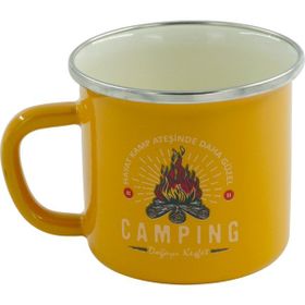 Orcamp Retro Emaye Adventure 2 330 cc Sarı Kupa Bardak