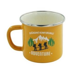 Orcamp Retro Emaye Adventure 330 cc Sarı Kupa Bardak