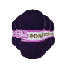 Ören Bayan 060 Koyu Mor 5 Adet 100 gr Dora El Örgü İpi Yünü