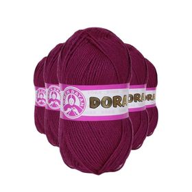 Ören Bayan 103 Mürdüm 5 Adet 100 gr Dora El Örgü İpi Yünü