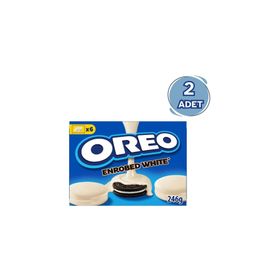 Oreo Beyaz Çikolata Kaplamalı 246 gr Bisküvi (2 adet)