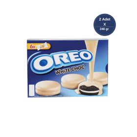 Oreo Beyaz Çikolata Kaplamalı 246 gr Bisküvi (2 adet)
