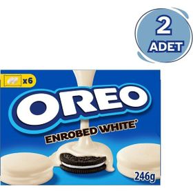 Oreo Beyaz Çikolata Kaplamalı 246 gr Bisküvi (2 adet)