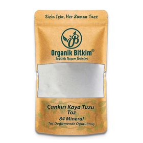 Organik Bitkim Taş Değirmende Öğütülmüş 500 gr 84 Mineral Doğal Çankırı Kaya Tuzu
