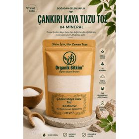 Organik Bitkim Taş Değirmende Öğütülmüş 500 gr 84 Mineral Doğal Çankırı Kaya Tuzu