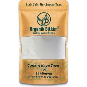 Organik Bitkim Taş Değirmende Öğütülmüş 500 gr 84 Mineral Doğal Çankırı Kaya Tuzu