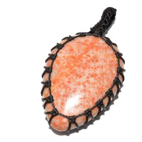Örgülü Doğal Jasper 001 Kolye Ucu