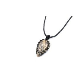 Örgülü Doğal Jasper 002 Kolye Ucu