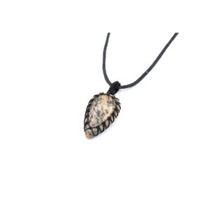 Örgülü Doğal Jasper 002 Kolye Ucu