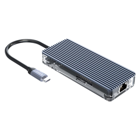 Orico 8 Portlu USB 3.0 100W RJ45 1000 Mbps Uzay Gri HDMI TF/SD Kart Okuyucu Çoklayıcı