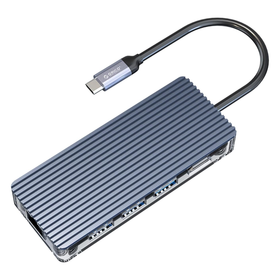 Orico 8 Portlu USB 3.0 100W RJ45 1000 Mbps Uzay Gri HDMI TF/SD Kart Okuyucu Çoklayıcı