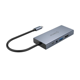 Orico Koyu Gri Type-C to USB 3.0 HDMI VGA AUX PD Çoklayıcı Dönüştürücü HUB