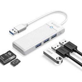 Orico USB 3.0 To 3.0 TF 3 Portlu USB 3.0 Çoklayıcı Beyaz SD Kart Okuyucu Adaptör
