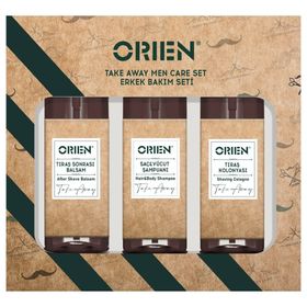 Orien Take Away 100 ml Balsam + 100 ml Şampuan + 100 ml Kolonya Erkek Bakım Seti
