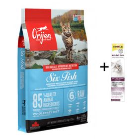 Orijen Six Fish 6 Balıklı Tahılsız Yetişkin 1.8 kg Kuru Kedi Maması + Gimcat 100 gr Malt Extra Kedi Macunu