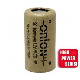 Orion 1.2V NI-CD SC 1800 mAh HP Şarj Edilebilir Pil