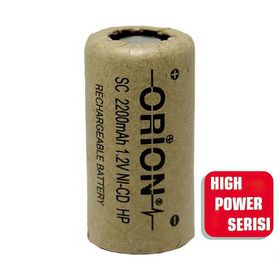 Orion 1.2V NI-CD SC 2200 mAh Şarj Edilebilir Pil