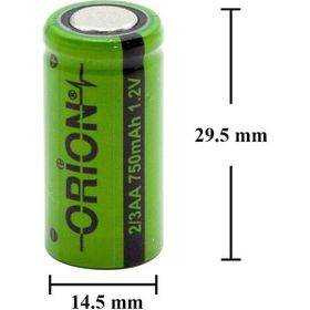 Orion 2/3AA 1.2V NiMH 750mAh Şarj Edilebilir Pil