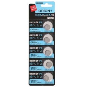 Orion CR1220 3V Lityum Pil CR 1220 3V 5'li Kart Paket Düğme Pil