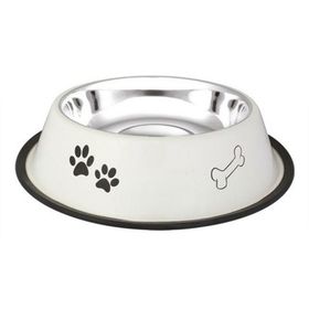 Oripet Pati-Kemik Desenli 16 Oz Çelik Kedi Ve Köpek Mama Kabı