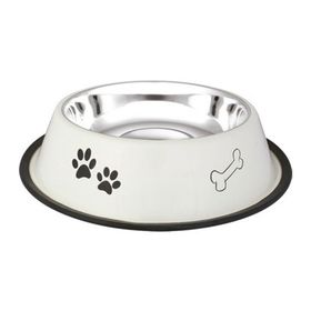 Oripet Pati Kemik Desenli 8 Oz Çelik Kedi Ve Köpek Mama Kabı