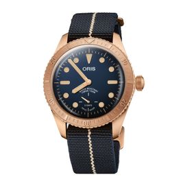 Oris 01 401 7764 3185-SET Carl Brashear Calibre 401 Limited Edition Mavi Erkek Kol Saati