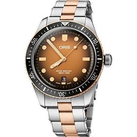 Oris 01 733 7707 4356-07 8 20 17 Divers Sixty Five Gri Bronz Çelik Erkek Kol Saati