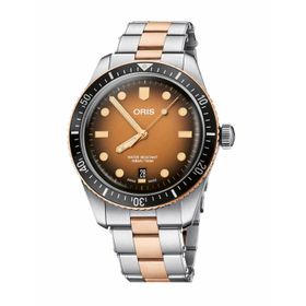 Oris 01 733 7707 4356-07 8 20 17 Divers Sixty Five Gri Bronz Çelik Erkek Kol Saati