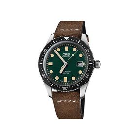 Oris 01 733 7720 4057-07 5 21 45 Divers Sixty Five Kahverengi Deri Erkek Kol Saati